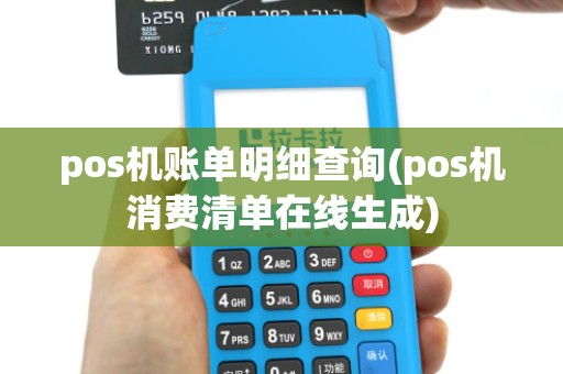 pos机账单明细查询(pos机消费清单在线生成)