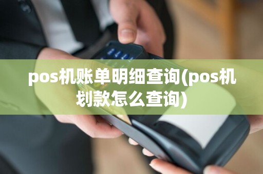 pos机账单明细查询(pos机划款怎么查询)