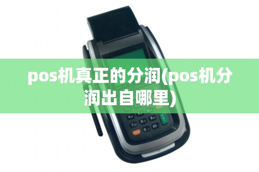 pos机真正的分润(pos机分润出自哪里)