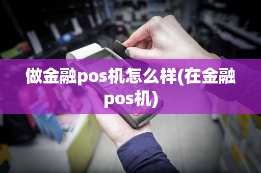 做金融pos机怎么样(在金融pos机)
