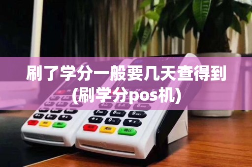 刷了学分一般要几天查得到(刷学分pos机)