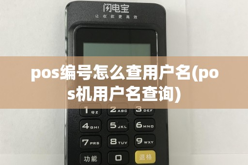 pos编号怎么查用户名(pos机用户名查询)