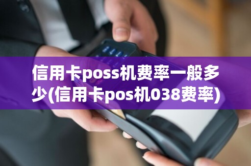 信用卡poss机费率一般多少(信用卡pos机038费率)