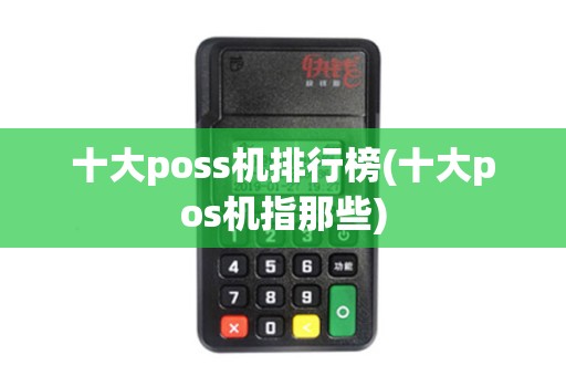 十大poss机排行榜(十大pos机指那些)
