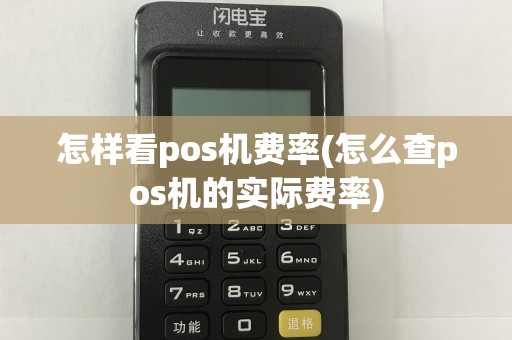 怎样看pos机费率(怎么查pos机的实际费率)
