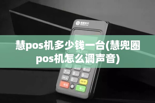 慧pos机多少钱一台(慧兜圈pos机怎么调声音)