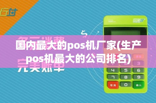 国内最大的pos机厂家(生产pos机最大的公司排名)