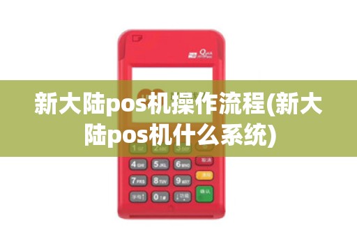 新大陆pos机操作流程(新大陆pos机什么系统)