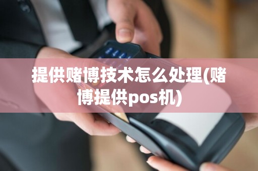 提供赌博技术怎么处理(赌博提供pos机)