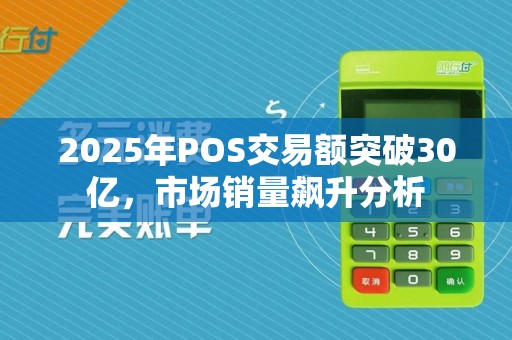 2025年POS交易额突破30亿,市场销量飙升分析
