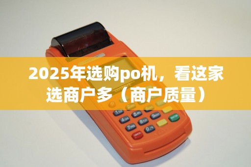 2025年选购po机,看这家选商户多(商户质量)