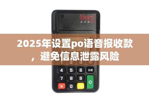 2025年设置po语音报收款,避免信息泄露风险