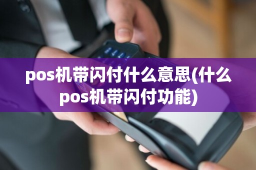 pos机带闪付什么意思(什么pos机带闪付功能)