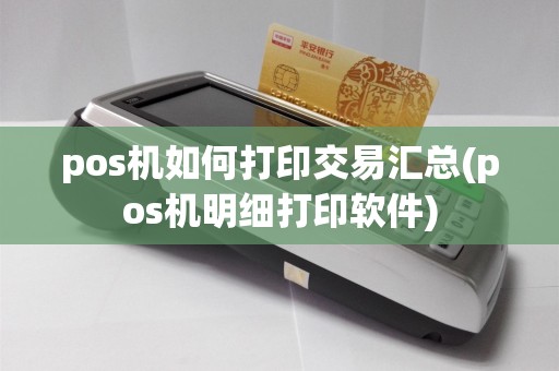 pos机如何打印交易汇总(pos机明细打印软件)